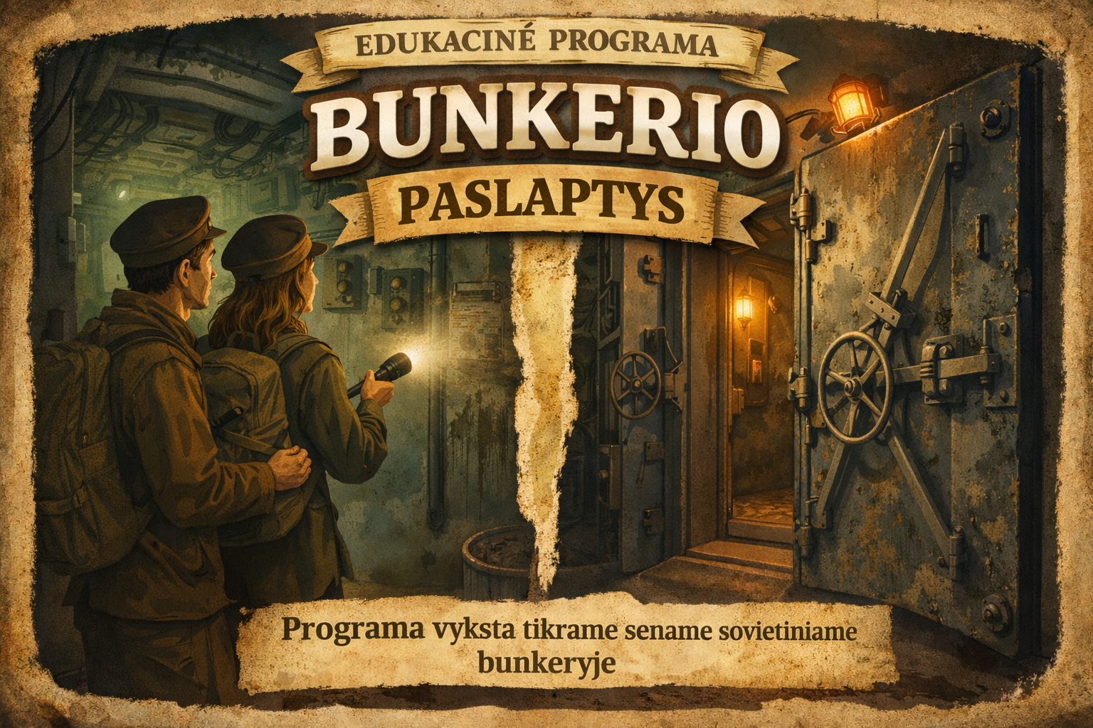 Bunkerio paslaptys edukacija